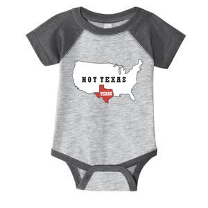 Texas Not Texas Map Infant Baby Jersey Bodysuit