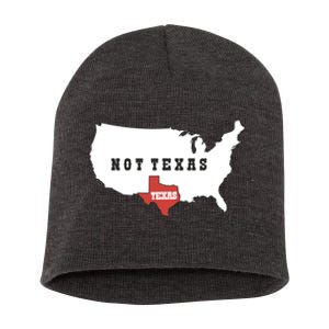 Texas Not Texas Map Short Acrylic Beanie