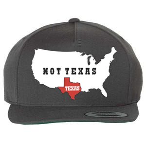 Texas Not Texas Map Wool Snapback Cap