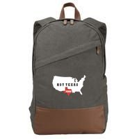 Texas Not Texas Map Cotton Canvas Backpack