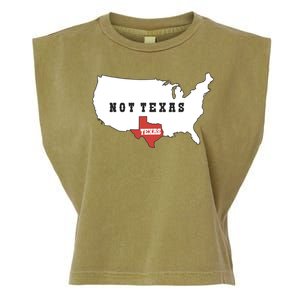 Texas Not Texas Map Garment-Dyed Women's Muscle Tee