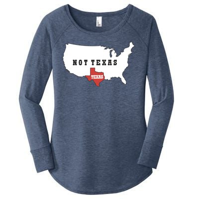 Texas Not Texas Map Women's Perfect Tri Tunic Long Sleeve Shirt