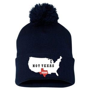 Texas Not Texas Map Pom Pom 12in Knit Beanie