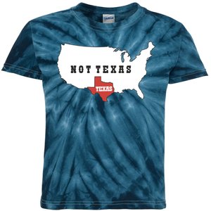 Texas Not Texas Map Kids Tie-Dye T-Shirt