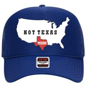 Texas Not Texas Map High Crown Mesh Back Trucker Hat