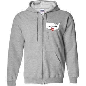 Texas Not Texas Map Full Zip Hoodie