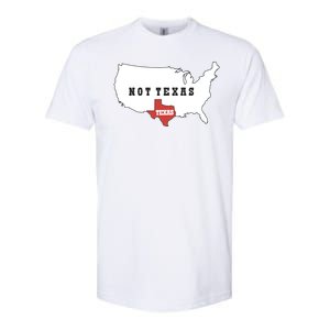 Texas Not Texas Map Softstyle CVC T-Shirt