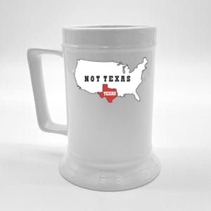 Texas Not Texas Map Beer Stein