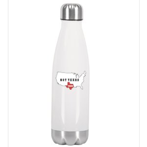 Texas Not Texas Map Stainless Steel Insulated Water Bottle