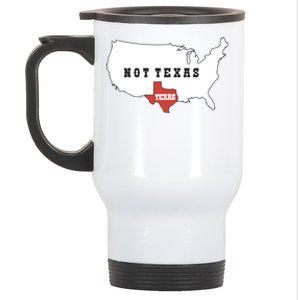 Texas Not Texas Map Stainless Steel Travel Mug