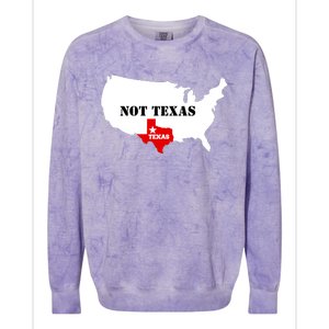 Texas Not Texas Map Colorblast Crewneck Sweatshirt