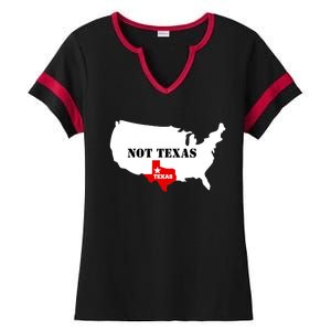 Texas Not Texas Map Ladies Halftime Notch Neck Tee