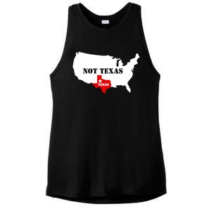 Texas Not Texas Map Ladies PosiCharge Tri-Blend Wicking Tank