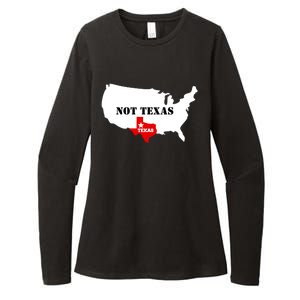 Texas Not Texas Map Womens CVC Long Sleeve Shirt