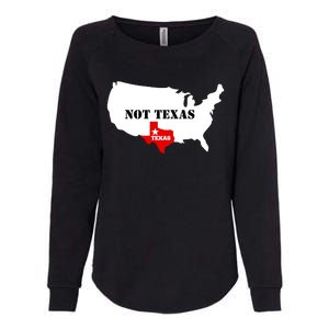 Texas Not Texas Map Womens California Wash Sweatshirt