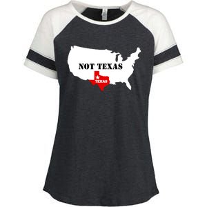 Texas Not Texas Map Enza Ladies Jersey Colorblock Tee