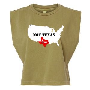 Texas Not Texas Map Garment-Dyed Women's Muscle Tee