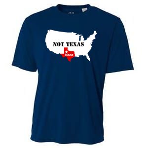 Texas Not Texas Map Cooling Performance Crew T-Shirt