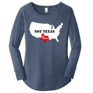 Texas Not Texas Map Women's Perfect Tri Tunic Long Sleeve Shirt