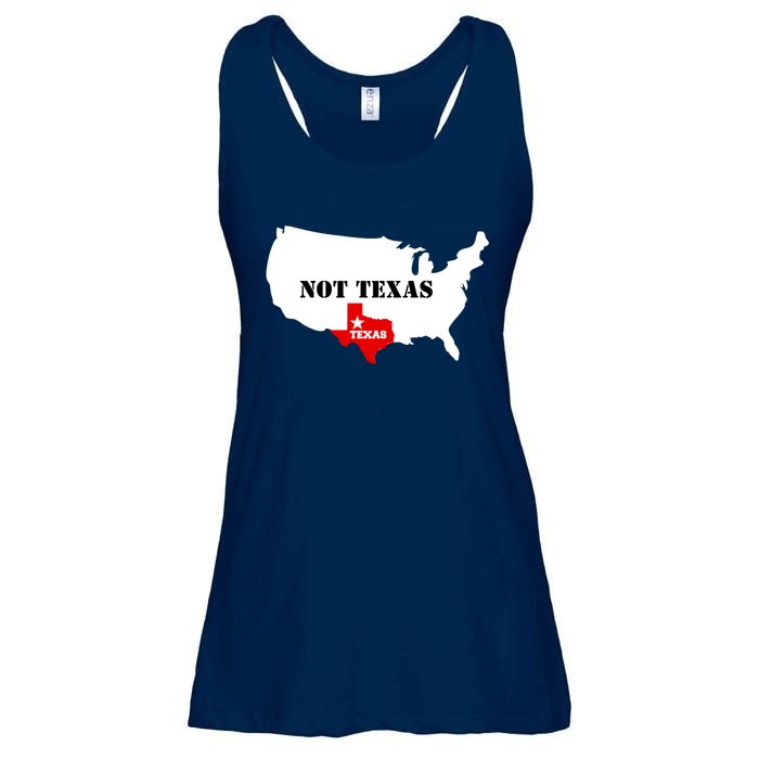 Texas Not Texas Map Ladies Essential Flowy Tank