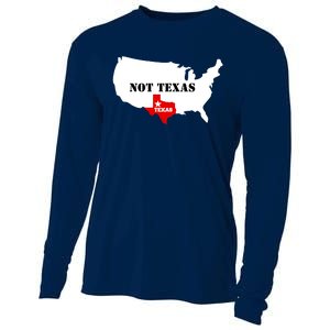 Texas Not Texas Map Cooling Performance Long Sleeve Crew