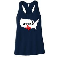 Texas Not Texas Map Women's Racerback Tank