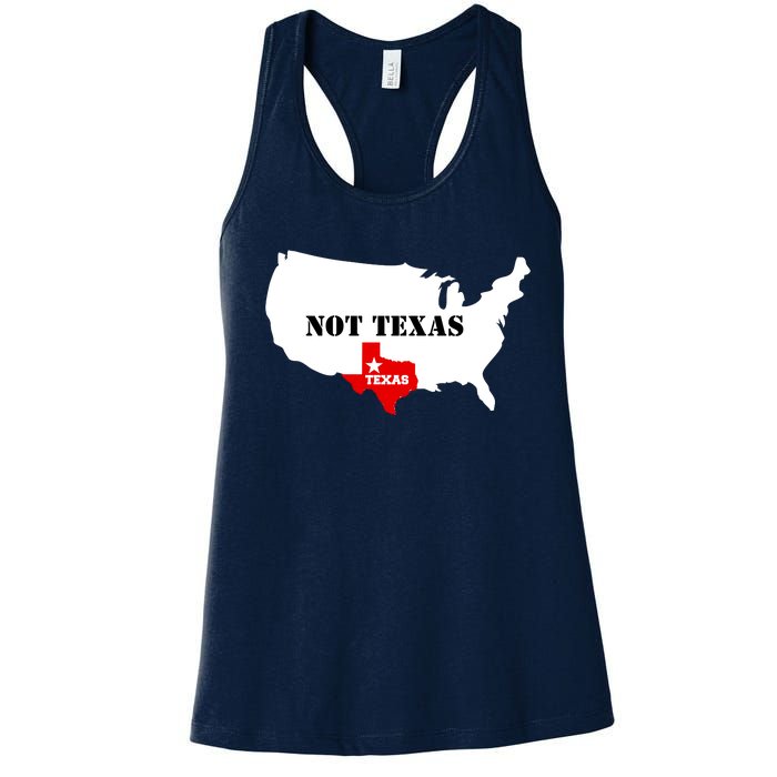 Texas Not Texas Map Women's Racerback Tank