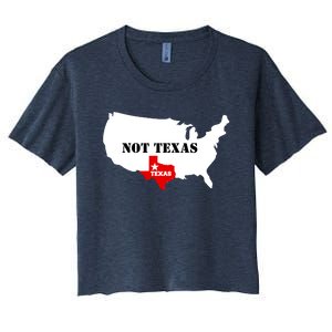 Texas Not Texas Map Women's Crop Top Tee