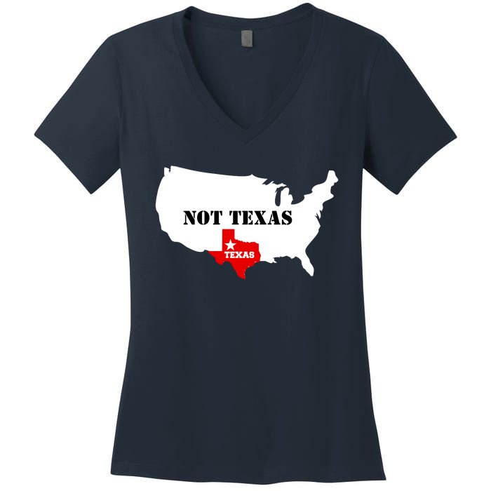 Texas Not Texas Map Women's V-Neck T-Shirt