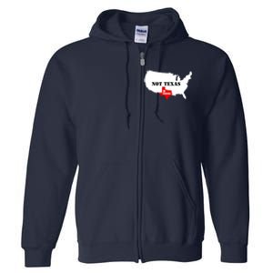 Texas Not Texas Map Full Zip Hoodie