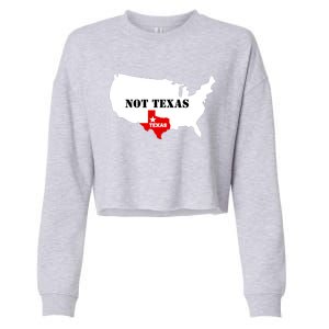 Texas Not Texas Map Cropped Pullover Crew