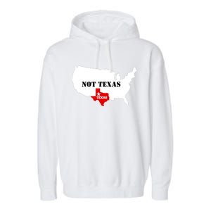 Texas Not Texas Map Garment-Dyed Fleece Hoodie