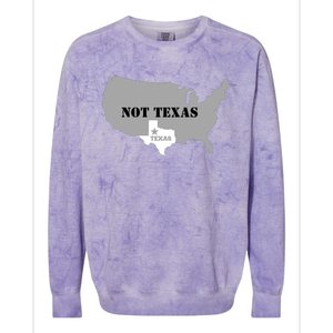 Texas Not Texas With America Map Colorblast Crewneck Sweatshirt