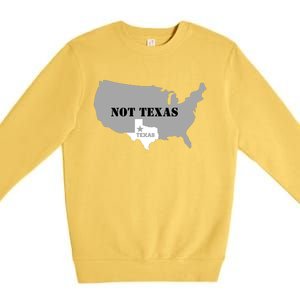 Texas Not Texas With America Map Premium Crewneck Sweatshirt