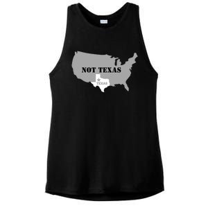 Texas Not Texas With America Map Ladies PosiCharge Tri-Blend Wicking Tank