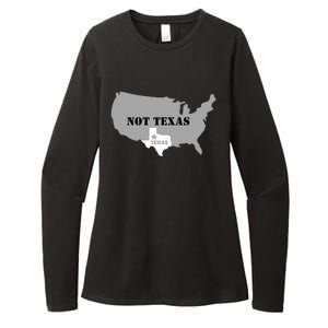 Texas Not Texas With America Map Womens CVC Long Sleeve Shirt