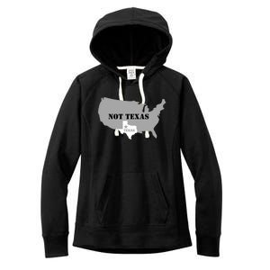 Texas Not Texas With America Map Women's Fleece Hoodie