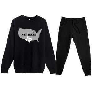 Texas Not Texas With America Map Premium Crewneck Sweatsuit Set