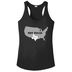 Texas Not Texas With America Map Ladies PosiCharge Competitor Racerback Tank