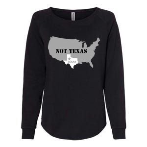 Texas Not Texas With America Map Womens California Wash Sweatshirt