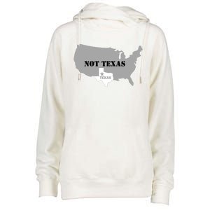 Texas Not Texas With America Map Womens Funnel Neck Pullover Hood