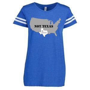 Texas Not Texas With America Map Enza Ladies Jersey Football T-Shirt