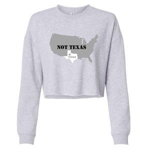 Texas Not Texas With America Map Cropped Pullover Crew