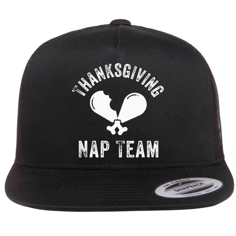 Thanksgiving Nap Team Funny Thanksgiving Turkey Day Family Flat Bill Trucker Hat