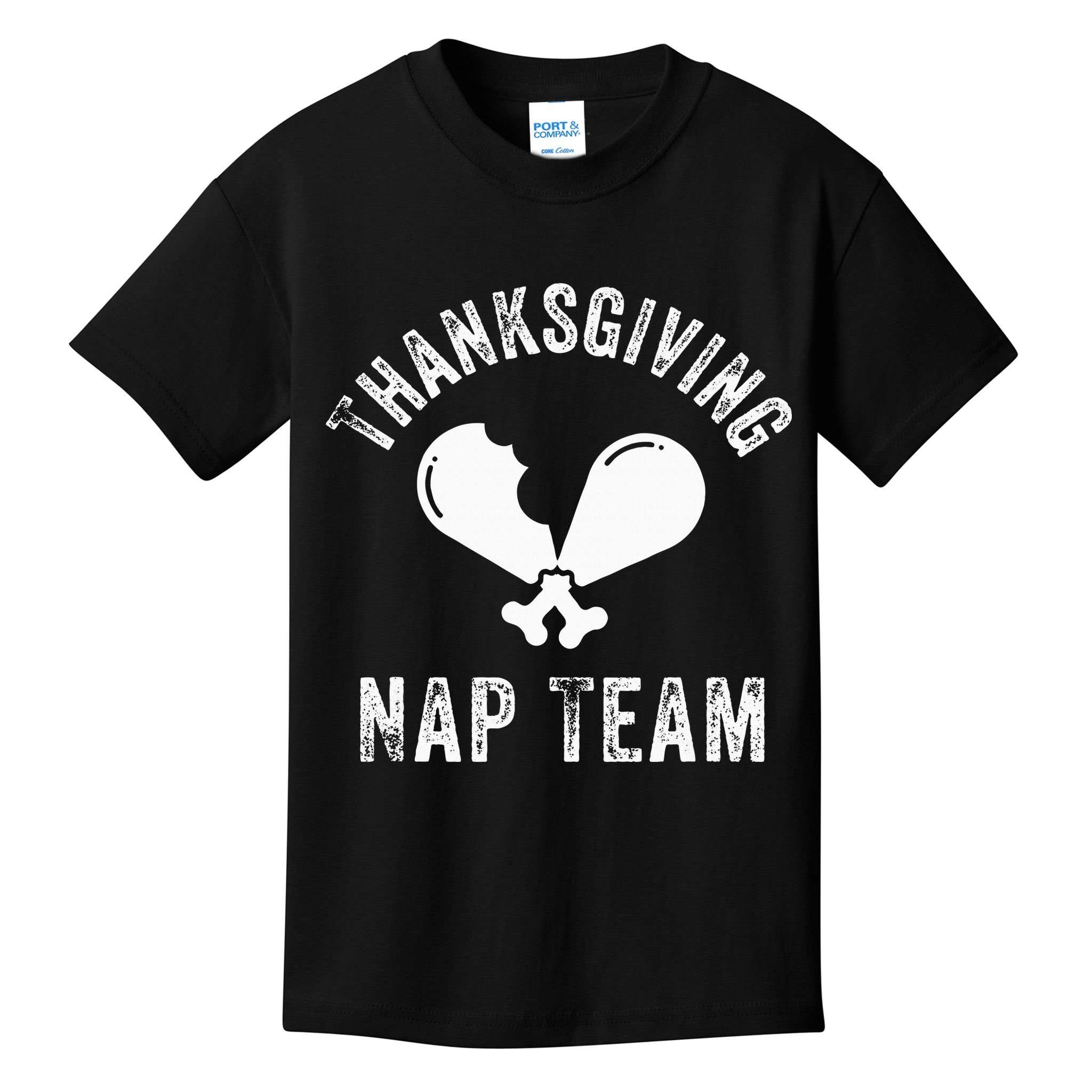 Thanksgiving Nap Team Funny Thanksgiving Turkey Day Family Kids T-Shirt