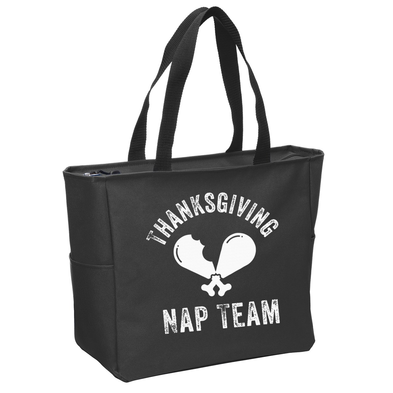 Thanksgiving Nap Team Funny Thanksgiving Turkey Day Family Zip Tote Bag