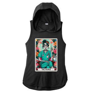 The Nurse Tarot Card Ladies PosiCharge Tri-Blend Wicking Draft Hoodie Tank