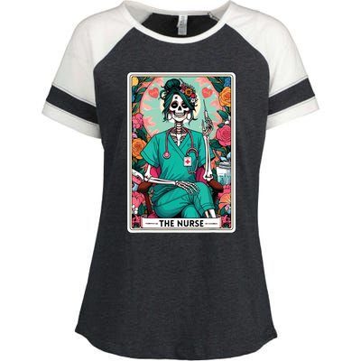 The Nurse Tarot Card Enza Ladies Jersey Colorblock Tee