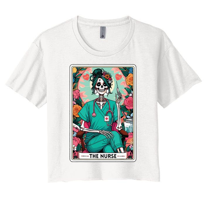 The Nurse Tarot Card Women's Crop Top Tee