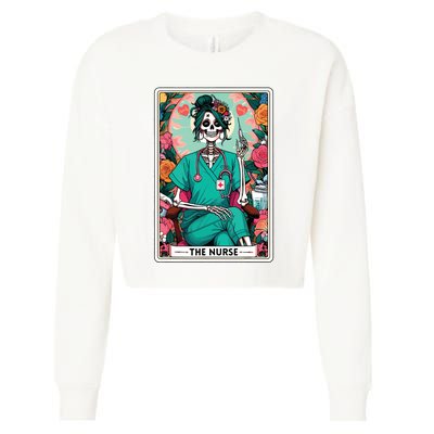 The Nurse Tarot Card Cropped Pullover Crew